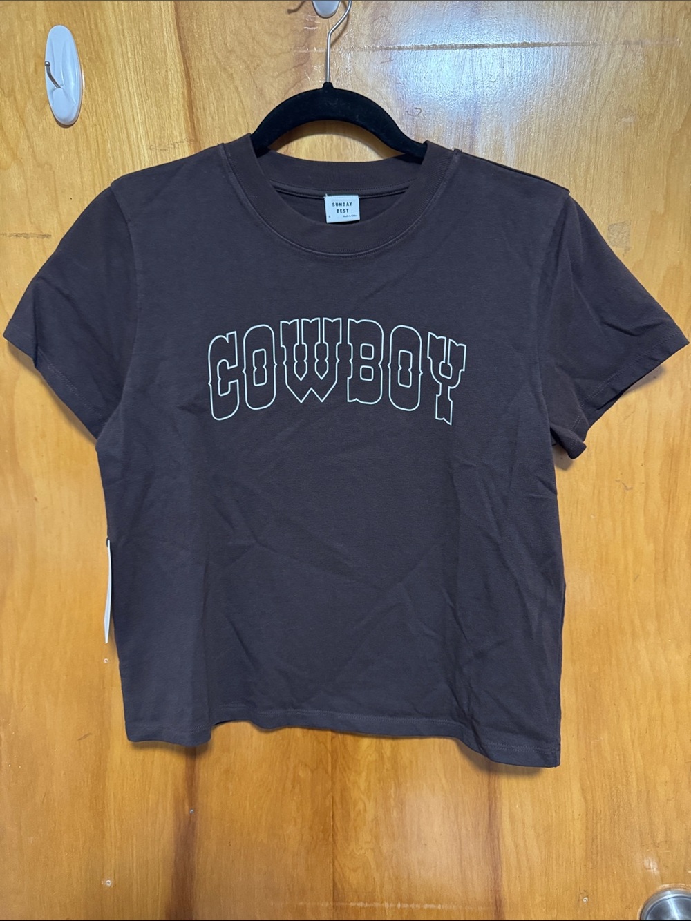 Sunday Best Brown "COWBOY" Graphic Tee
